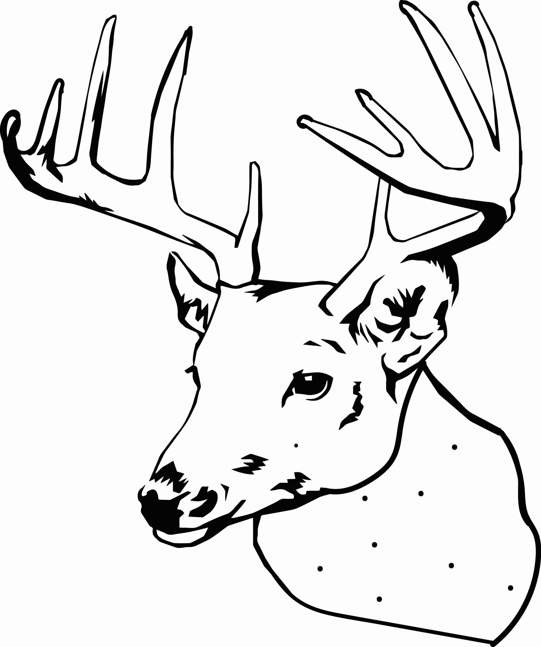 Dibujo de Cabeza de Alce para Colorear y Imprimir