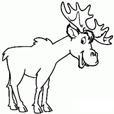 Dibujo de Dibujo de Alce para Colorear y Imprimir