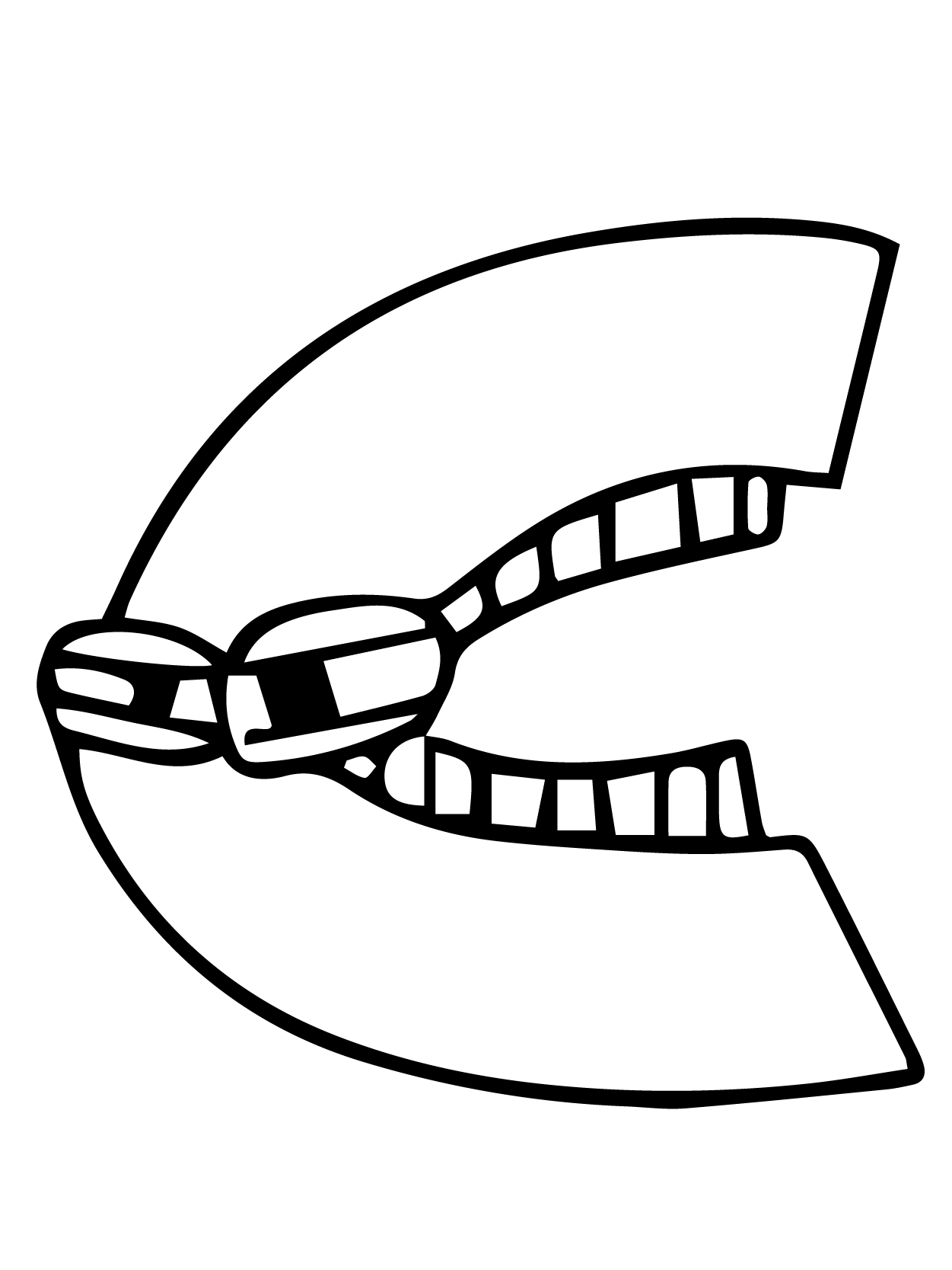 Dibujo de Alphabet Lore C para Colorear y Imprimir