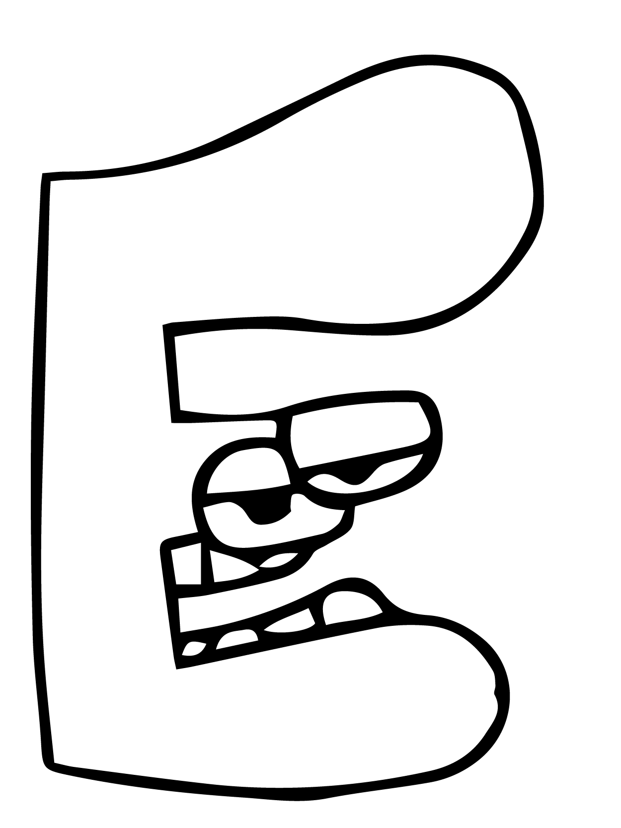 Dibujo de Alphabet Lore e para Colorear y Imprimir