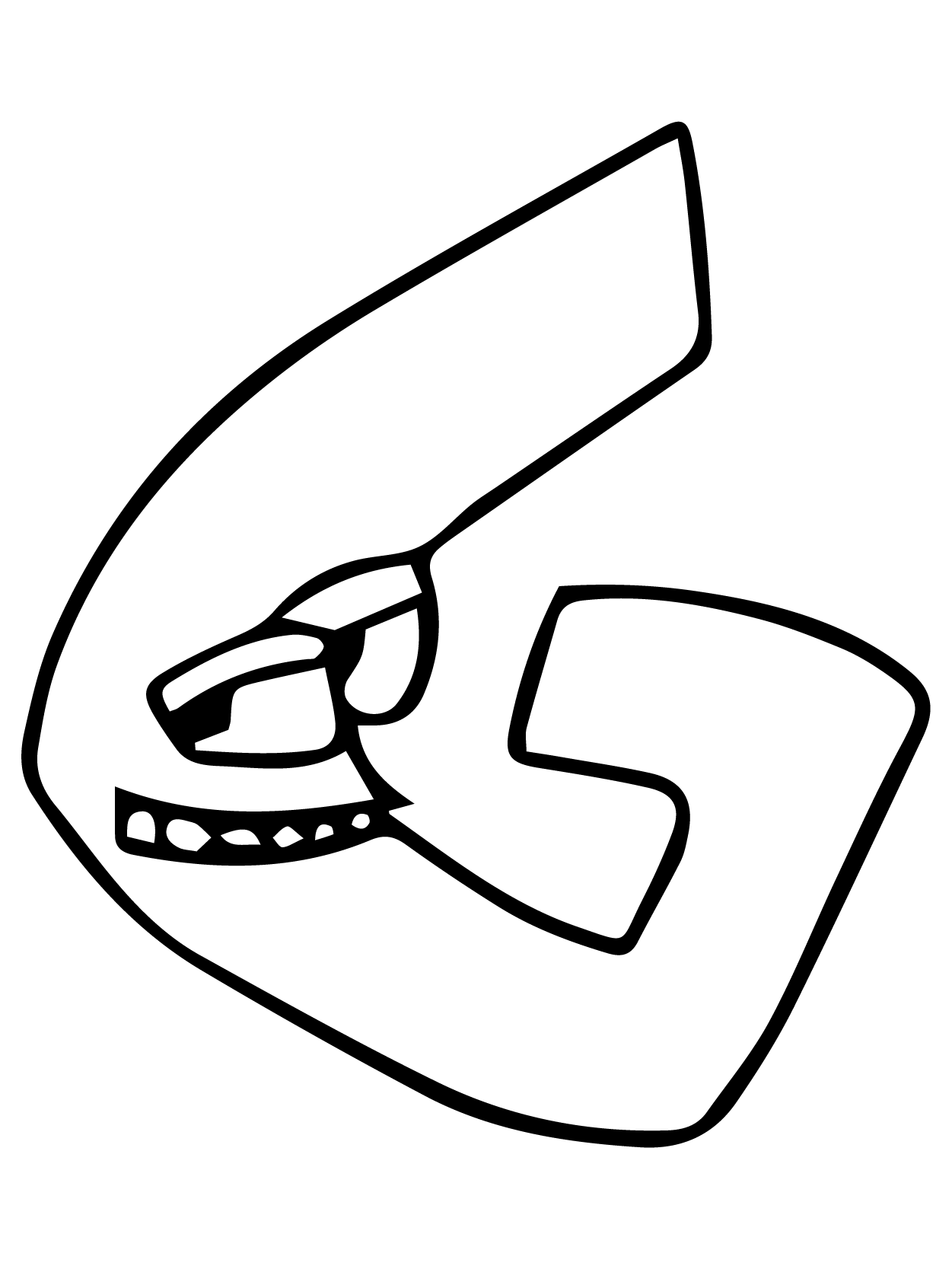 Dibujo de Alphabet Lore G para Colorear y Imprimir