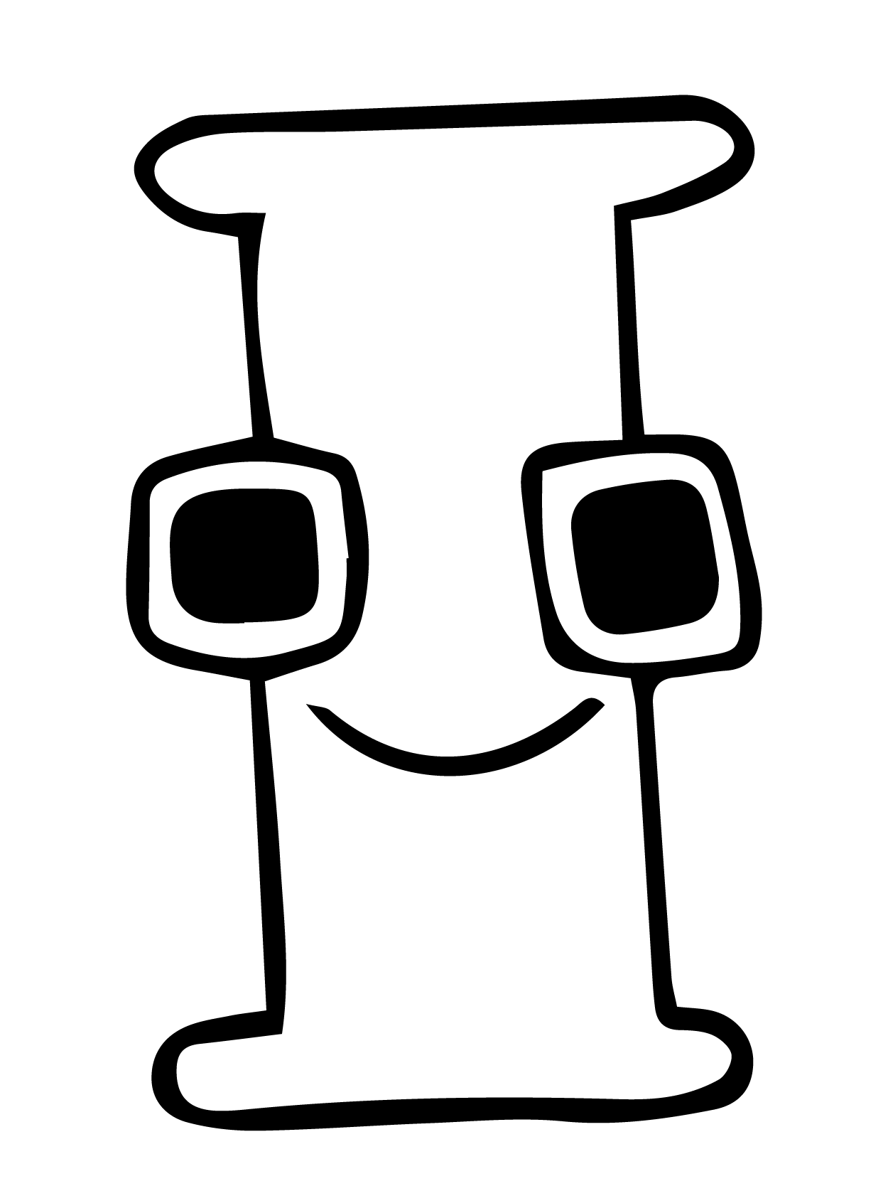 Dibujo de Alphabet Lore I para Colorear y Imprimir