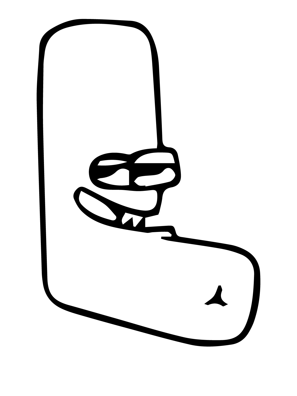 Dibujo de Alphabet Lore L para Colorear y Imprimir