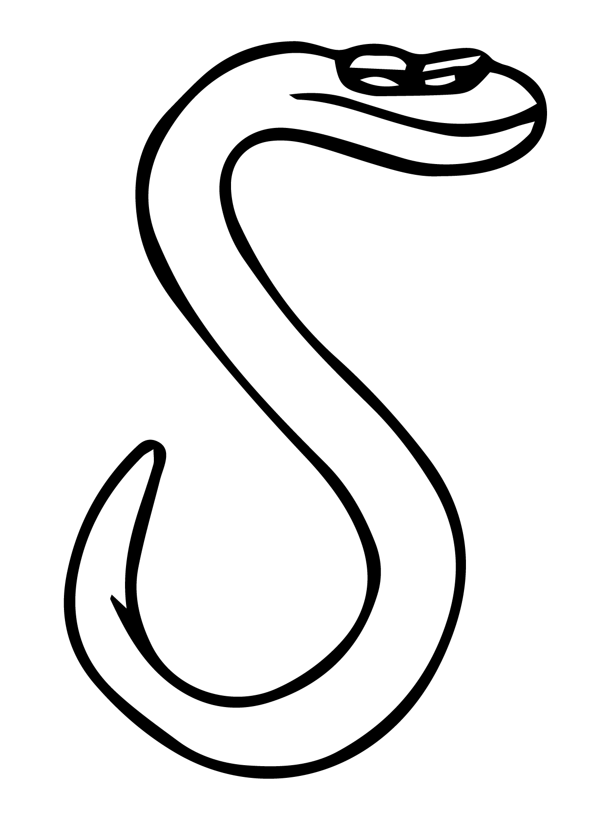 Dibujo de Alphabet Lore S para Colorear y Imprimir