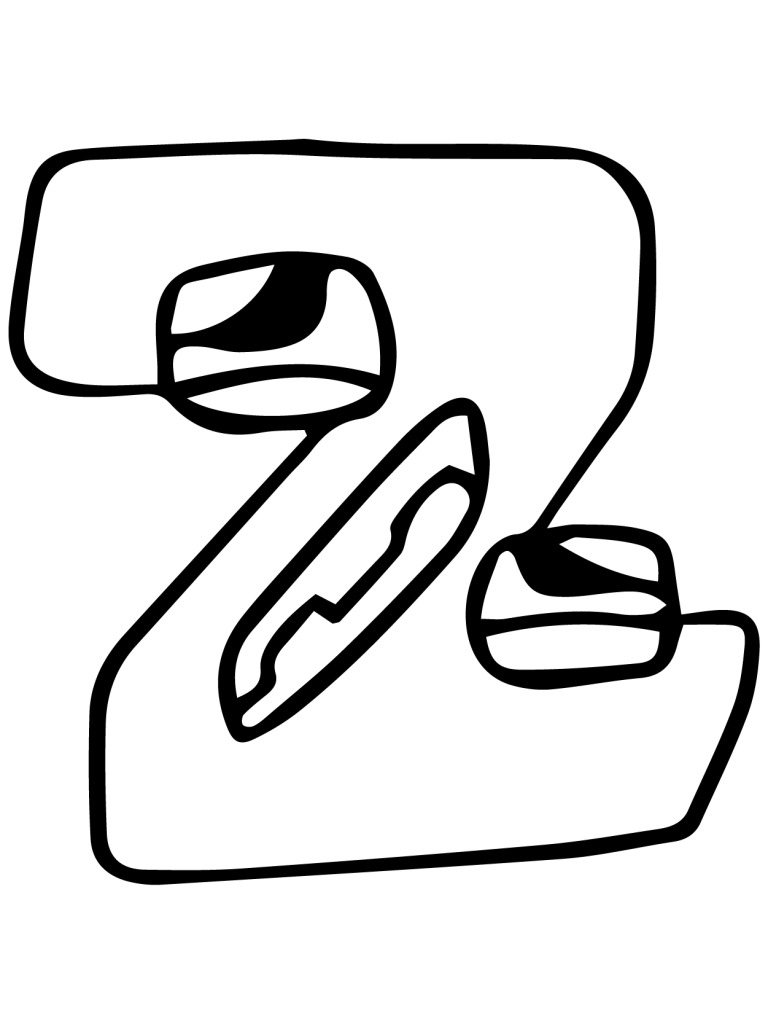 Dibujo de Alphabet Lore Z para Colorear y Imprimir