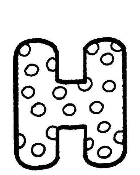 dibujos letra h para colorear