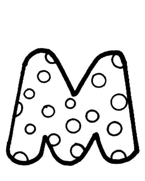dibujos letra m para colorear