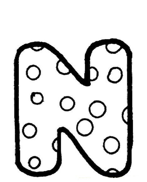 dibujos letra n para colorear