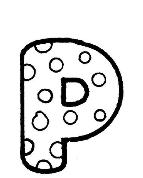 dibujos letra p para colorear