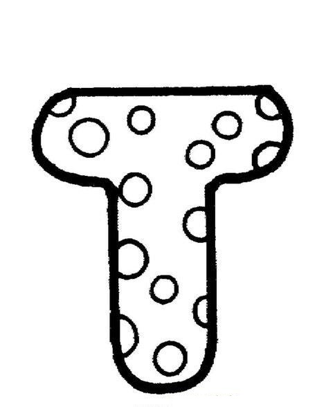 dibujos letra t para colorear