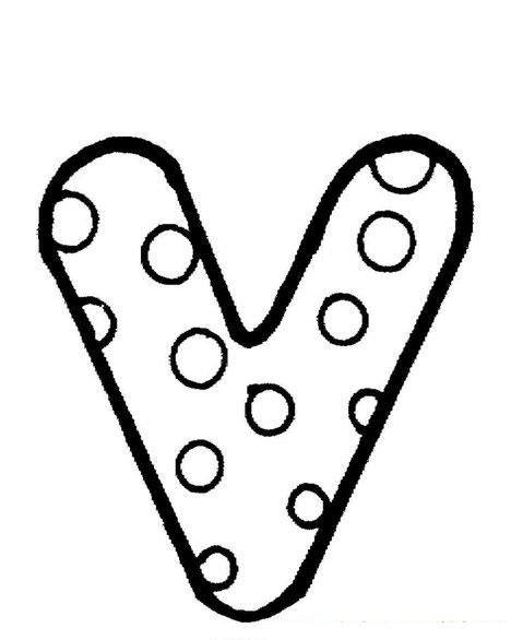 dibujos letra v para colorear