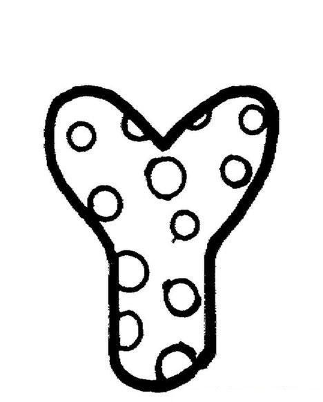 dibujos letra y para colorear