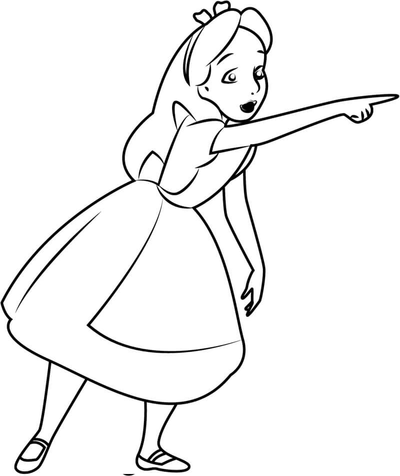 Dibujo de Linda Alicia para Colorear y Imprimir