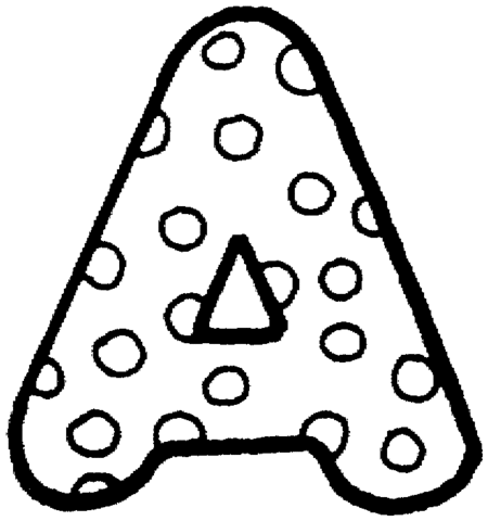 Dibujo de Carta a para Colorear y Imprimir
