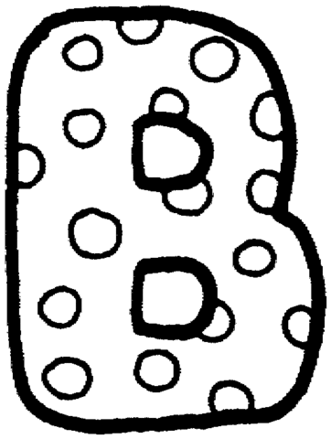 Dibujo de Letra B para Colorear y Imprimir