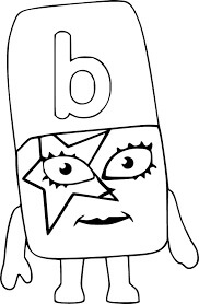 Dibujo de Alphablocks B 1 para Colorear y Imprimir