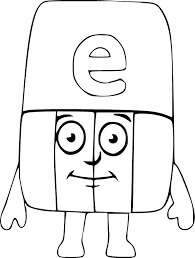 Dibujo de Alphablocks e 1 para Colorear y Imprimir