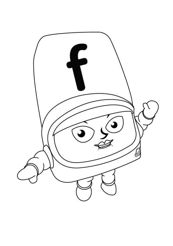 Dibujo de Alphablocks F 1 para Colorear y Imprimir