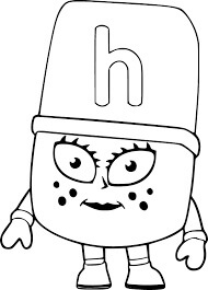 Dibujo de Alphablocks H 1 para Colorear y Imprimir