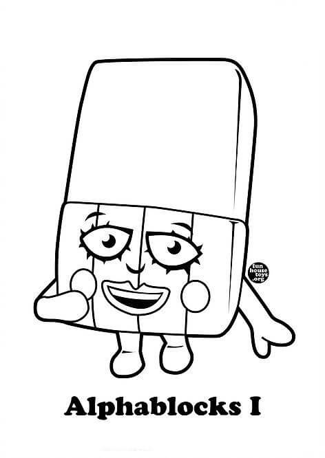 Dibujo de Alphablocks I Divierto 1 para Colorear y Imprimir