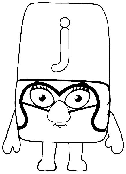Dibujo de Alphablocks J 1 para Colorear y Imprimir