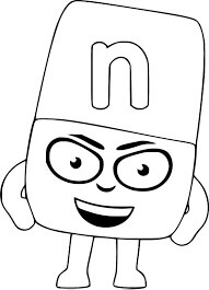 Dibujo de Alphablocks N 1 para Colorear y Imprimir