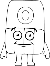 Dibujo de Alphablocks o 1 para Colorear y Imprimir