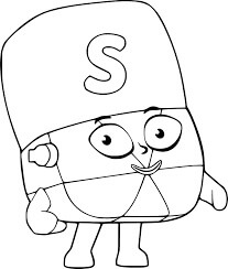 Dibujo de Alphablocks S 1 para Colorear y Imprimir