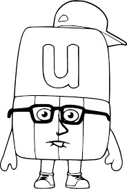 Dibujo de Alphablocks U 1 para Colorear y Imprimir