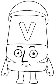 Dibujo de Alphablocks V 1 para Colorear y Imprimir