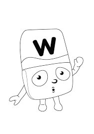 Dibujo de Alphablocks W 1 para Colorear y Imprimir