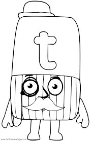 Dibujo de Antiguo Alphablocks T 1 para Colorear y Imprimir