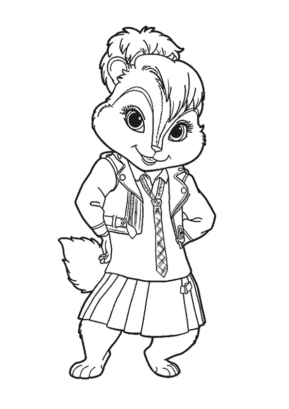 Dibujo de El Uniforme de Las Ardillas para Colorear y Imprimir