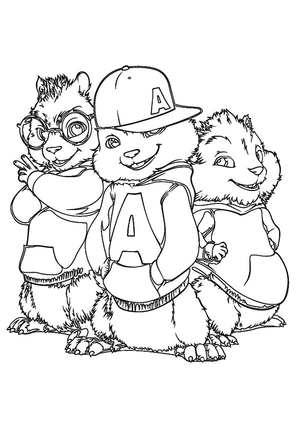 Dibujo de La Gorra de Las Ardillas para Colorear y Imprimir