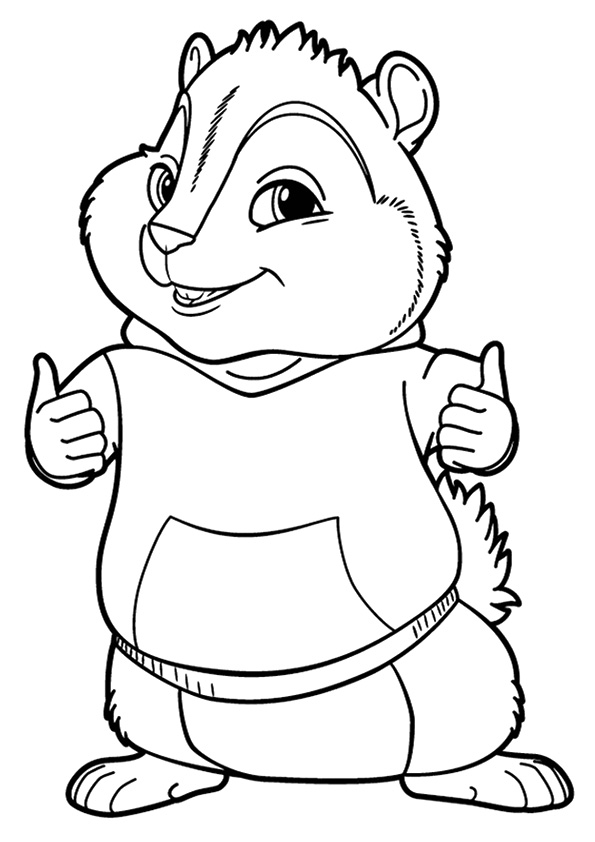 Dibujo de Las Ardillas Oke para Colorear y Imprimir