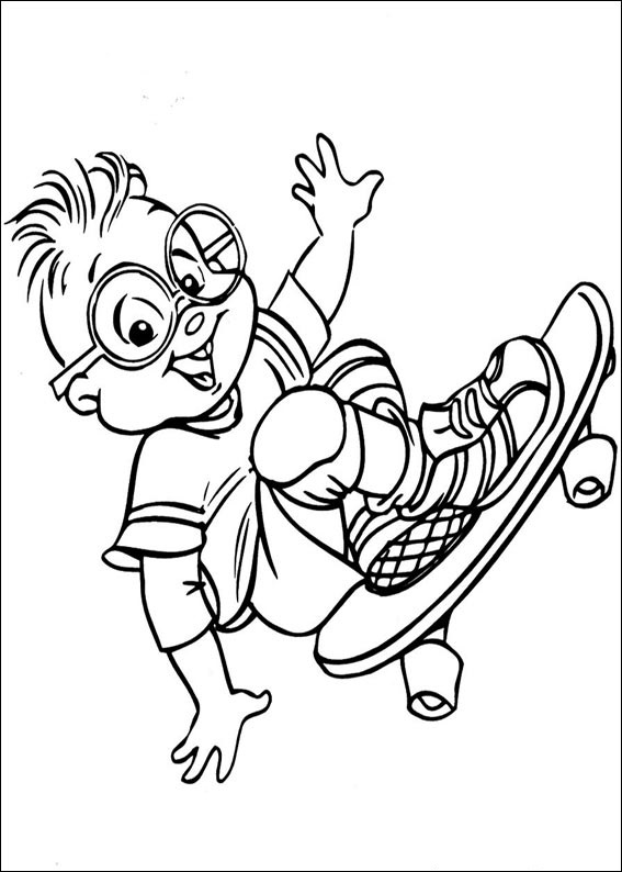 Dibujo de Simon Patineta para Colorear y Imprimir