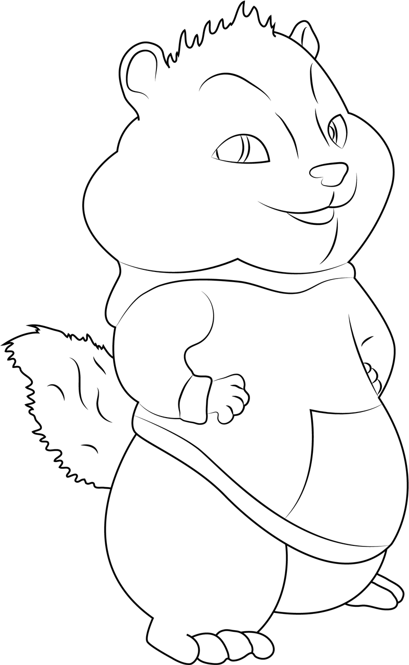 Alvin y las Ardillas para Colorear