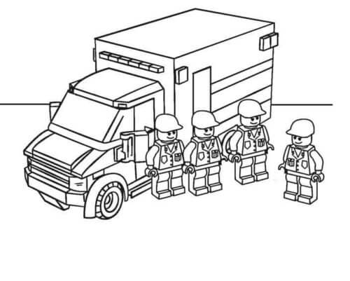 dibujo ambulancia lego