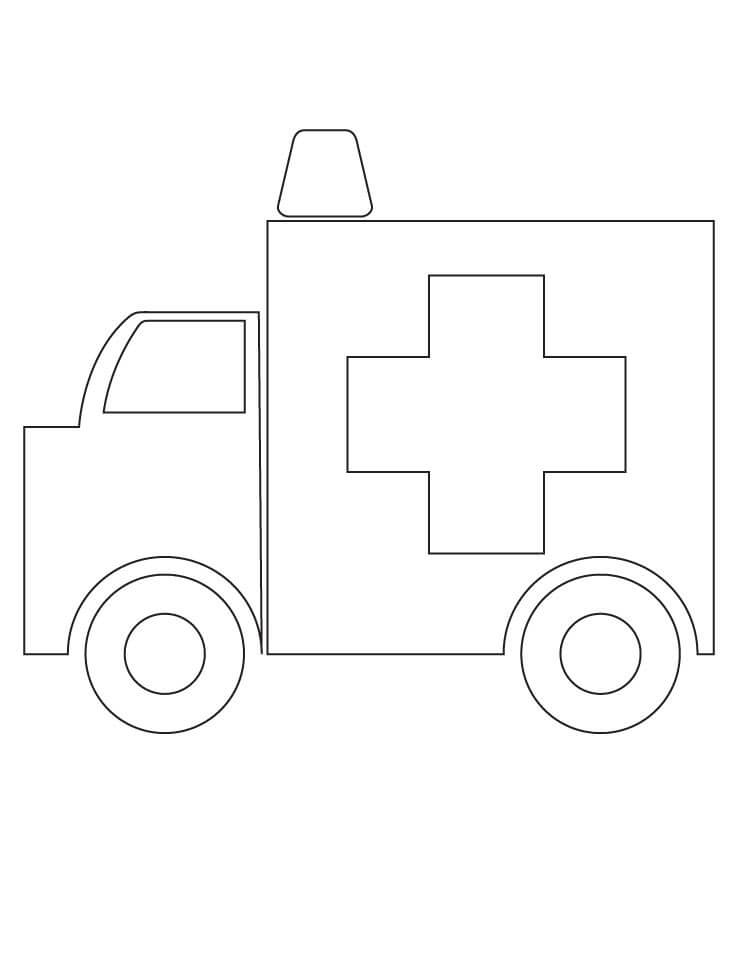 dibujo simples de ambulancia