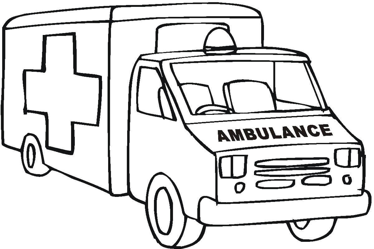 imagen de gran ambulancia para colorear pdf
