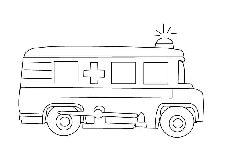 imagenes libres de ambulancia para colorear gratis