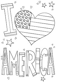 Dibujo de Amo El Americano para Colorear y Imprimir