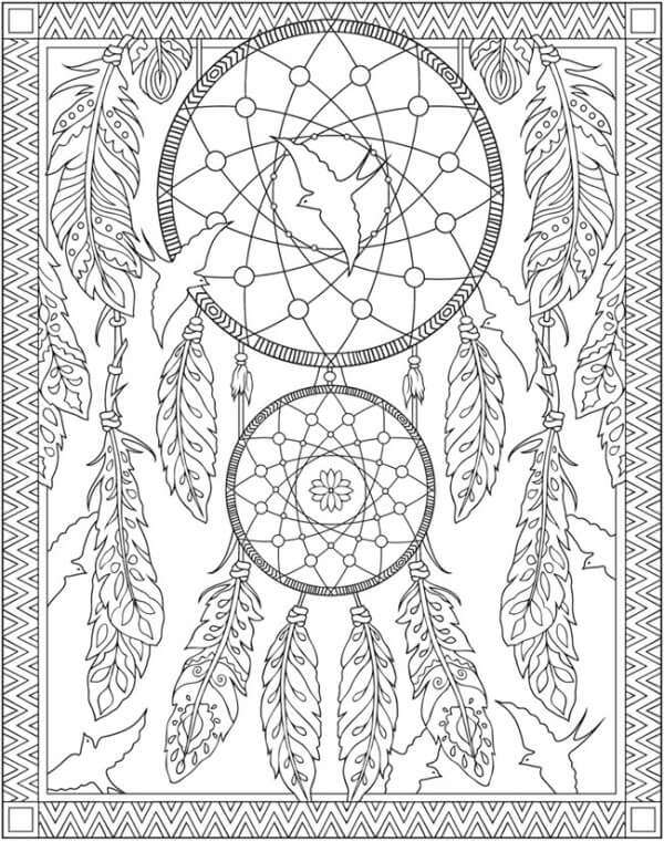 Dibujo de Animal Nativo Americano para Colorear y Imprimir