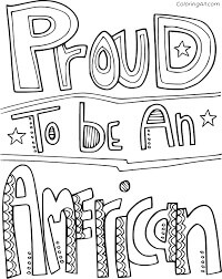 Dibujo de Orgulloso de Ser Americano para Colorear y Imprimir