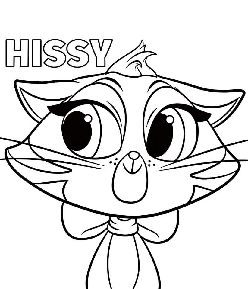 Dibujo de Hissy de Bingo y Rolly Puppy Dog Pals para Colorear y Imprimir