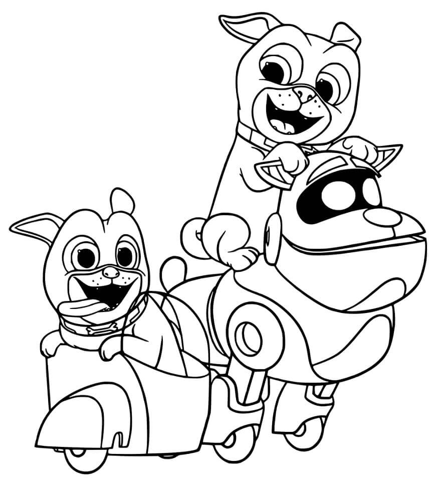 Dibujo de Juego de Bingo y Rolly para Colorear y Imprimir