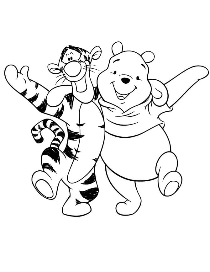 Dibujo de Amistad Con Hoja para Colorear y Imprimir