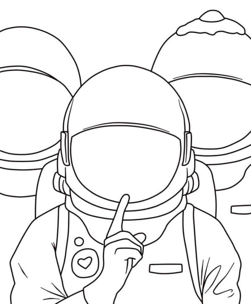 Dibujo de Guarden Silencio por Favor para Colorear y Imprimir
