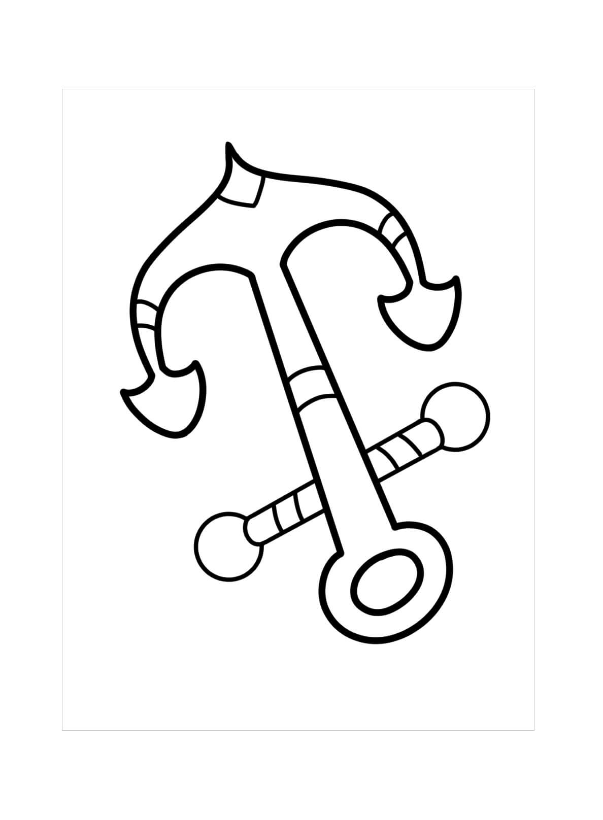 Dibujo de Adorable Ancla para Colorear y Imprimir