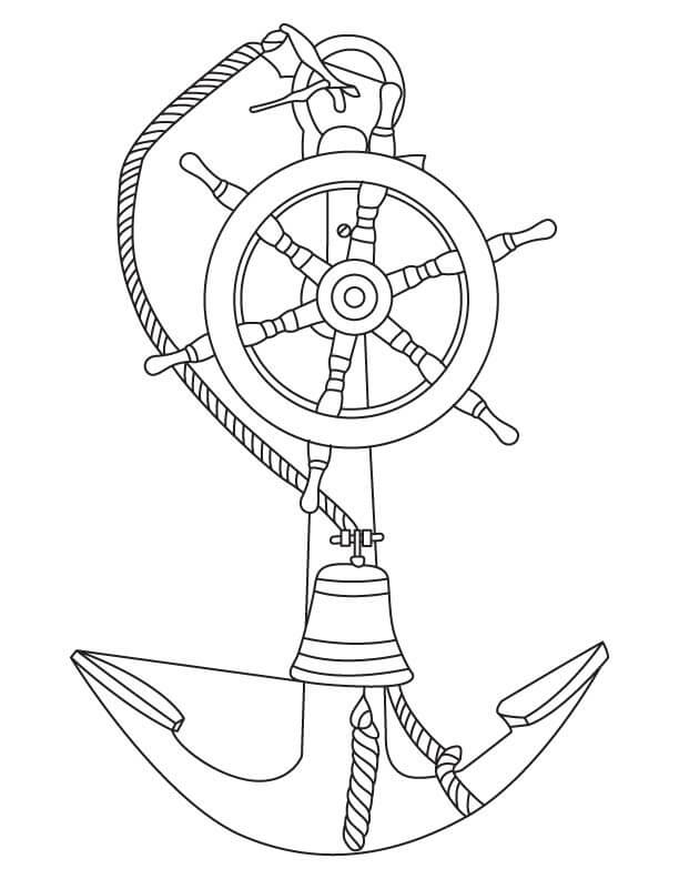Dibujo de Ancla Imprimible para Colorear y Imprimir